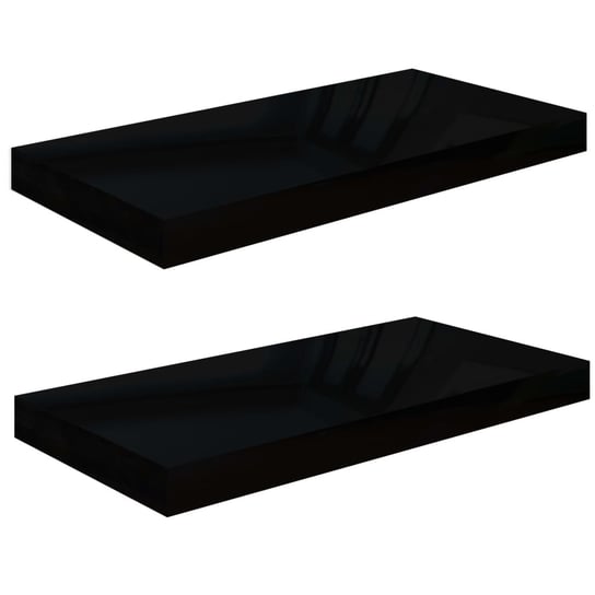 Stylowe półki ścienne 50x23 cm, czarne / AAALOE Inna marka