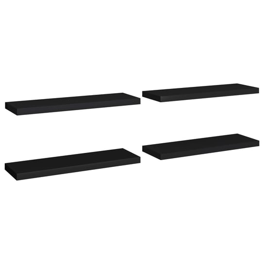 Stylowe półki ścienne 80x23,5x3,8 cm czarne Zakito Europe