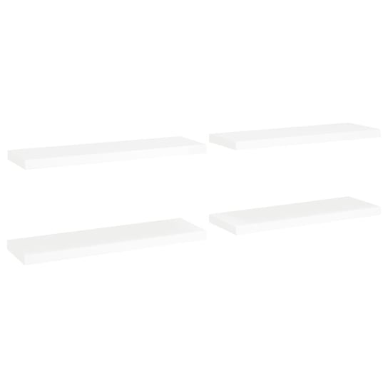 Stylowe półki ścienne 80x23,5x3,8cm, białe / AAALOE Inna marka