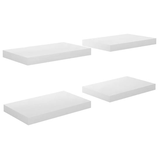 Stylowe półki ścienne - Zestaw 4, biały, 40x23x3,8 / AAALOE Inna marka