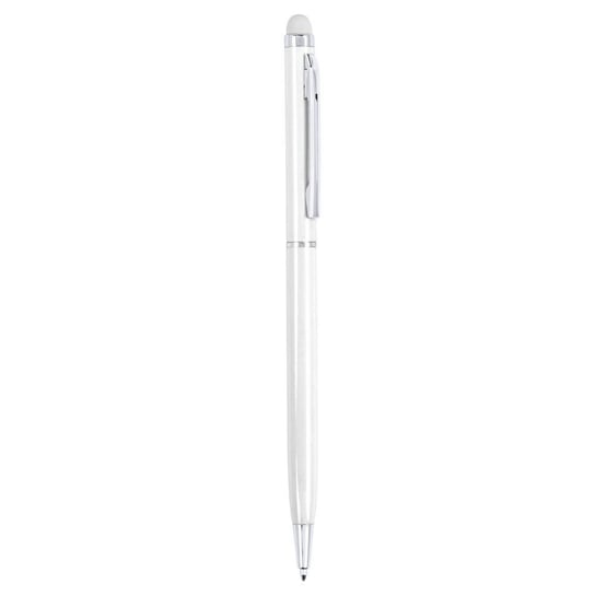 Stylowy Długopis z Touch Penem, Kolor Biały z Wykonania z Aluminium, Wymiary: Ø0,8 x 13,6 cm HelloShop