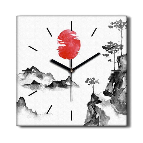 Stylowy foto zegar na płótnie Drzewo góra 30x30 cm, Coloray Coloray