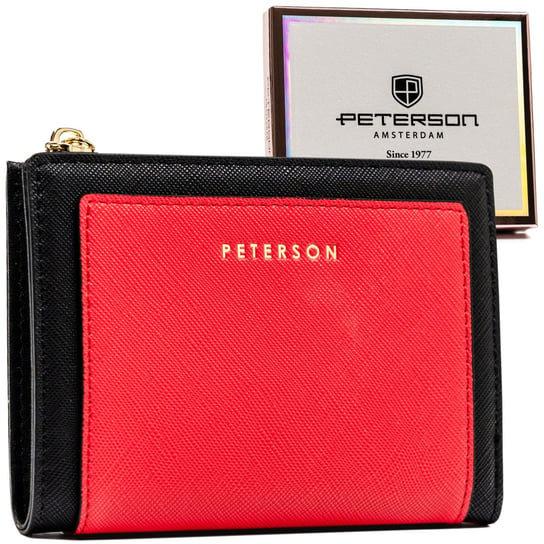 Stylowy portfel damski portmonetka saffiano - Peterson Peterson