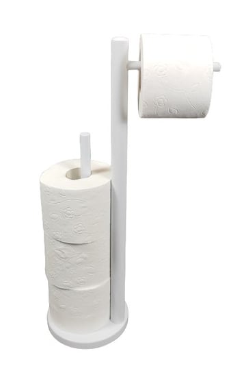 Stylowy Stojak Na Papier Toaletowy Z Uchwytem - Biały ZDTRADING