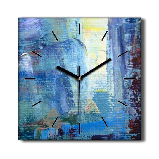 Stylowy zegar na płótnie Maźnięcia farby 30x30 cm, Coloray Coloray