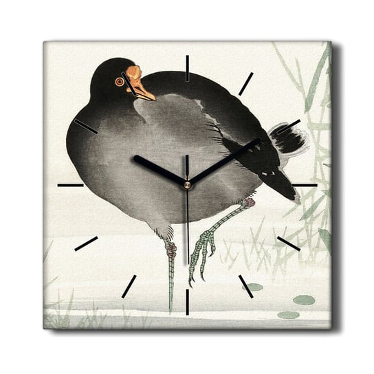 Stylowy zegar na płótnie Zwierzę ptak woda 30x30, Coloray Coloray