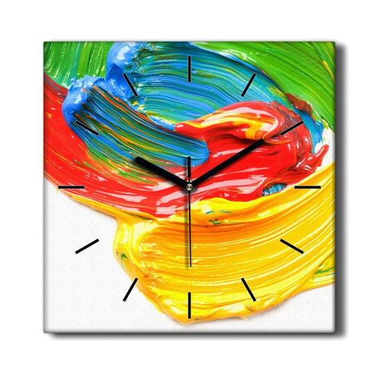 Stylowy zegar ścienny na płótnie loft Farba 30x30, Coloray Coloray