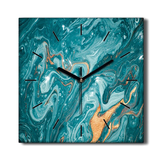 Stylowy zegar ścienny na płótnie loft Płyny 30x30, Coloray Coloray