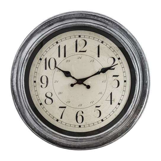 Stylowy zegar ścienny w stylu vintage retro szary Atmosphera
