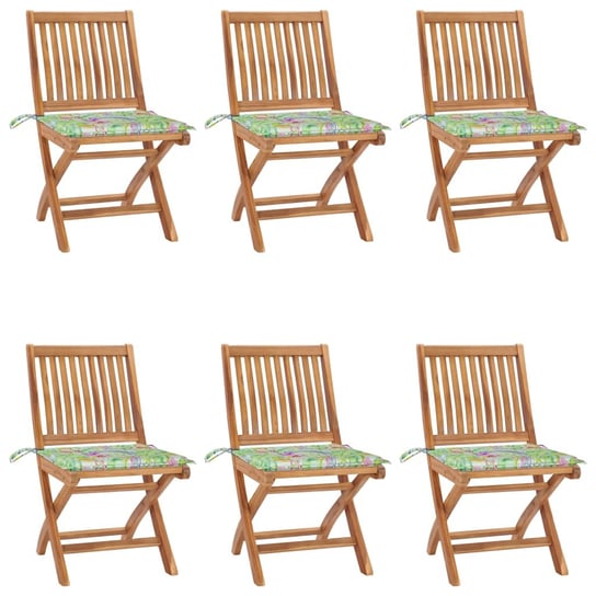 Stylowy zestaw drewnianych krzeseł ogrodowych - 6 Inna marka