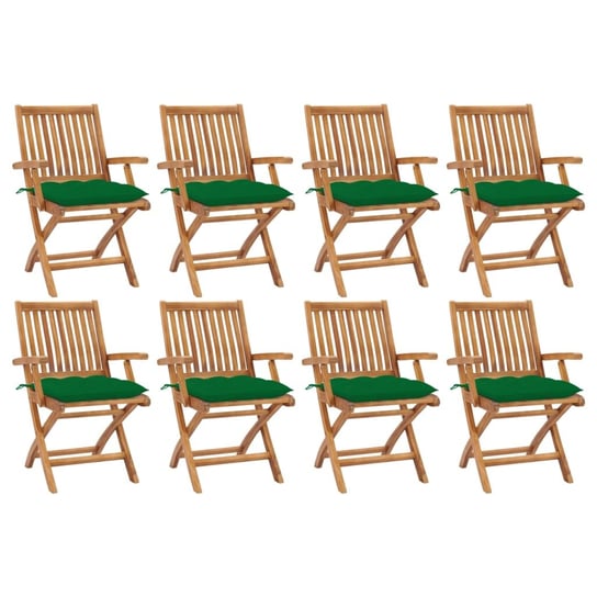 Stylowy zestaw drewnianych krzeseł ogrodowych ziel Inna marka