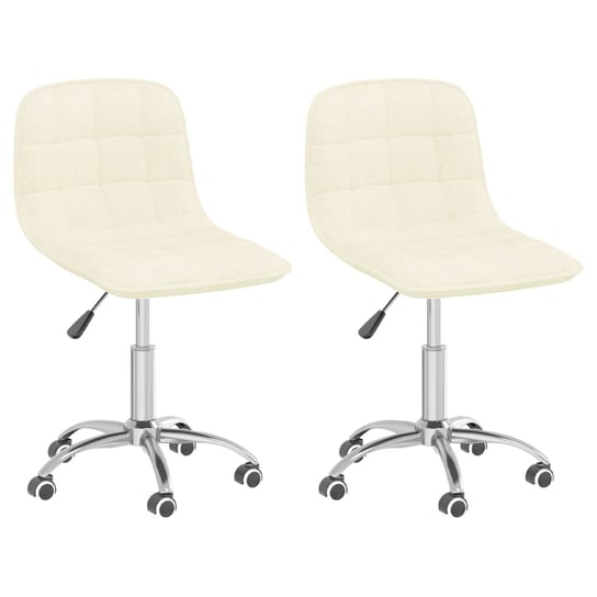Stylowy zestaw krzeseł stołowych - kremowe, chromo / AAALOE Inna marka