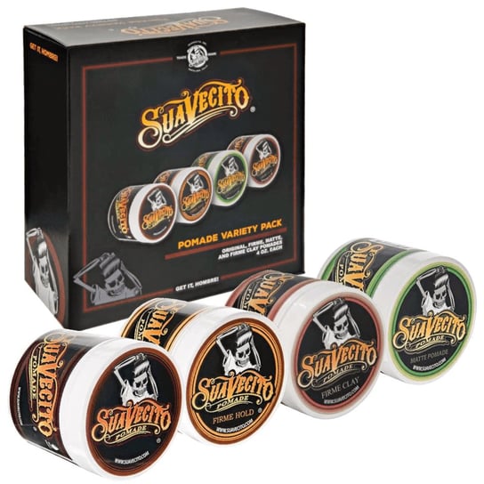 Suavecito, Pomade Varienty Pack, Zestaw Pomad Do Włosów, 4 szt. Suavecito