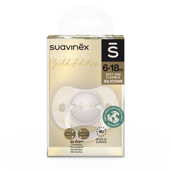 Suavinex Smoczek dla niemowlaka SX Pro Gold Premium Szary 6-18m Suavinex