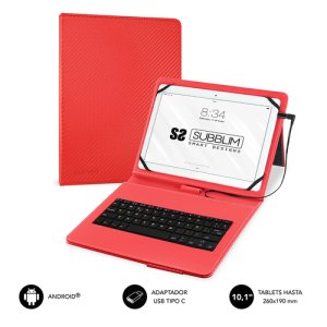 Subblim SUB-KT1-USB002 – Etui z klawiaturą do tabletu, wielokolorowe, jeden rozmiar Asus