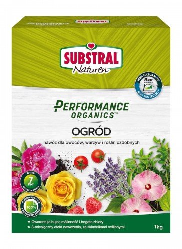 SUBSTRAL Naturen Performance Organics Nawóz w granulacie do roślin ogrodowych 1kg Substral