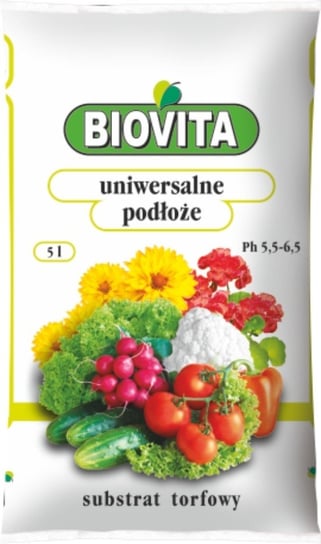 Substrat torfowy ziemia pH 5,5-6,5 BIOVITA 5L BIOVITA