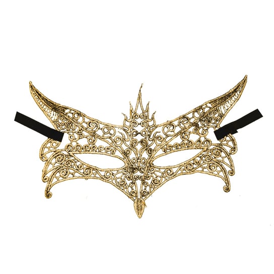 Subtelna maska koronkowa glamour (złota) Arpex