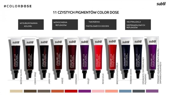 Subtil Color Lab Dose, pigment do włosów, brzoskwiniowy,15 ml Subtil