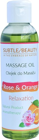 Subtle Beauty, Naturalny olejek relaksujący do masażu Róża z Pomarańczą Subtle Beauty