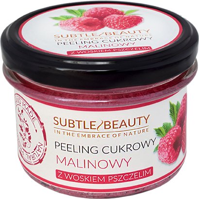 Subtle Beauty, Peeling cukrowy - Malinowy, 235ml Subtle Beauty