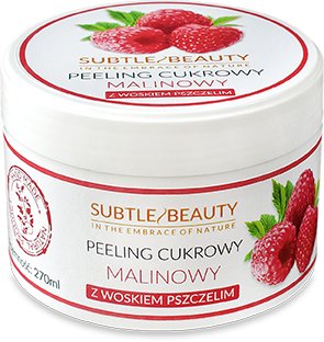 Subtle Beauty, Peling cukrowy - Malinowy, 270ml Subtle Beauty