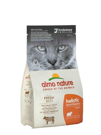 Sucha karma dla kota, Almo nature holistic adult z wołowiną i ryżem  400 g Almo Nature