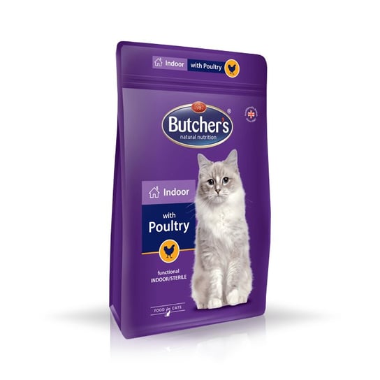 Sucha karma dla kota, Butcher's Functional Cat Dry Indoor z drobiem 800g Butchers