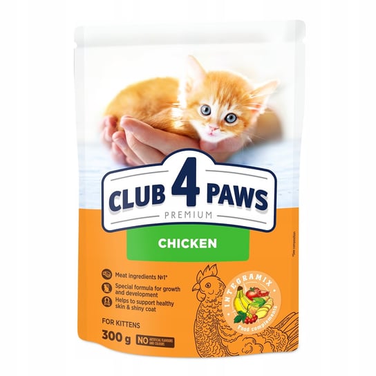 Sucha Karma Dla Kota Club 4 Paws Premium Pełnowartościowa Kurczak 300 G Club 4 Paws