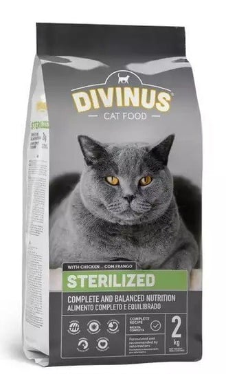Sucha karma dla kota,Divinus Cat Sterilized dla kotów sterylizowanych. 2kg Divinus