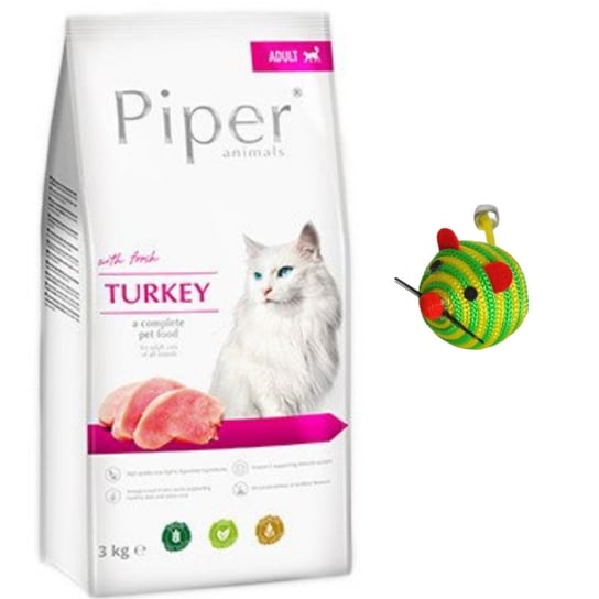 Sucha karma dla kota, Dolina Noteci Piper Indyk 3kg +zabawka Piper