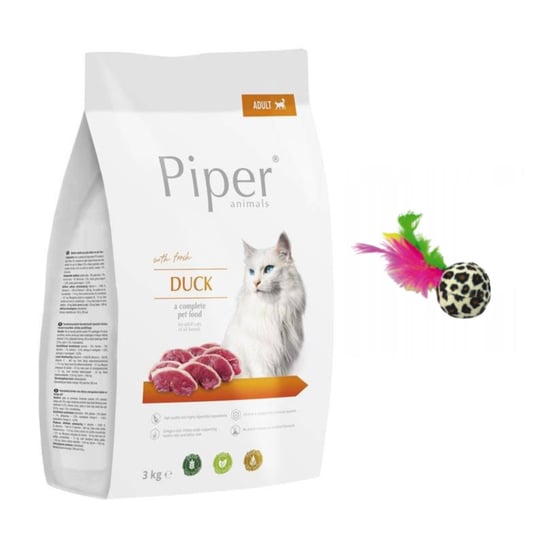 Sucha karma dla kota, Dolina Noteci Piper  Kaczka 3 kg+zabawka Piper