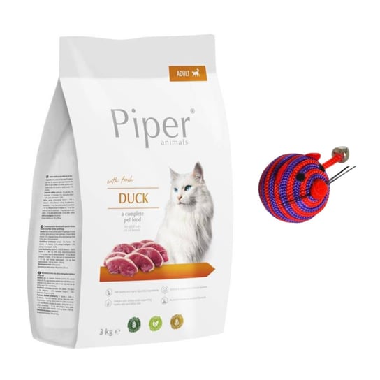 Sucha karma dla kota, Dolina Noteci Piper  Kaczka 3 kg+zabawka Piper