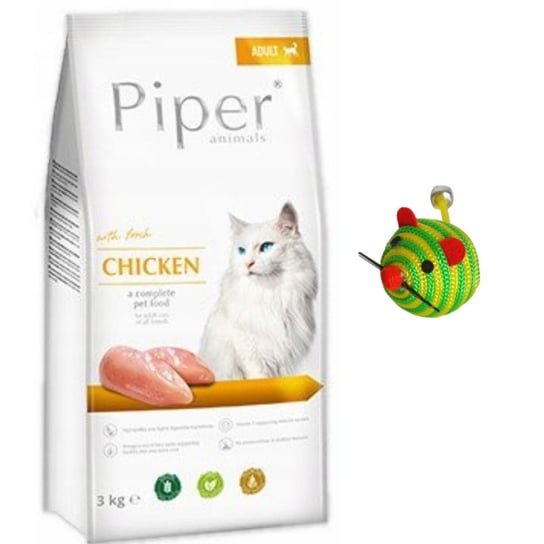 Sucha karma dla kota, Dolina Noteci Piper Kurczak 3 kg+zabawka Piper
