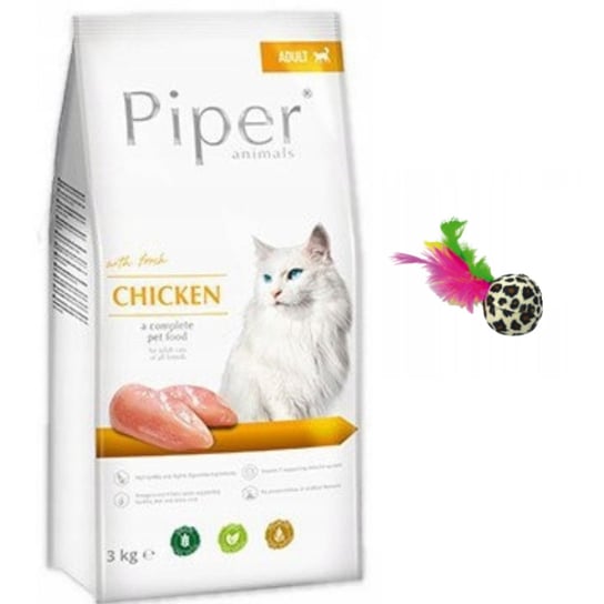 Sucha karma dla kota, Dolina Noteci Piper Kurczak 3 kg +zabawka Piper