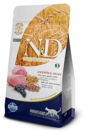 Sucha Karma Dla Kota, Farmina N&D Ancestral Feline Lamb,Spelt,Oats & Blueberry Adult 1,5Kg FARMINA