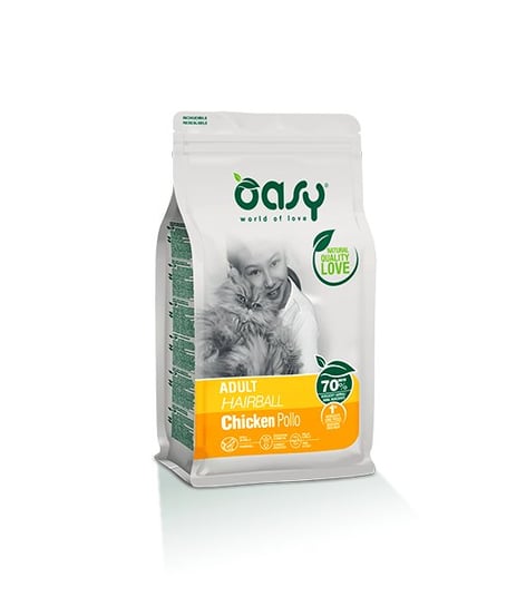 Sucha karma dla kota, Oasy Dry Cat Adult Hairball Kurczak 300G Oasy