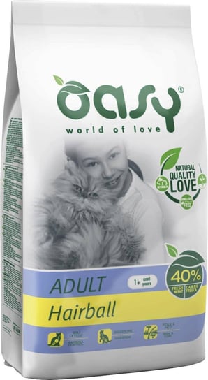 Sucha karma dla kota, OASY DRY CAT Hairball 1,5 kg Oasy