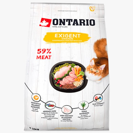 Sucha Karma Dla Kota Ontario Cat Exigent 2 Kg Ontario