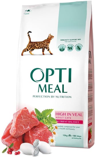 Sucha karma dla kota, Optimeal Extra Taste Z Cielęciną 10Kg Optimeal