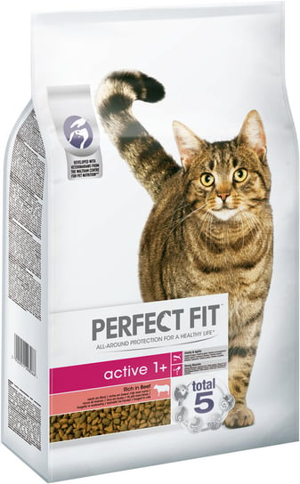 Sucha karma dla kota, Perfect Fit dla dorosłych kotów, bogata w wołowinę 7kg Perfect Fit