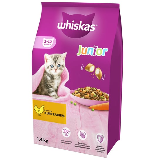 Sucha karma dla kota, Whiskas, Junior 1,4 kg Whiskas