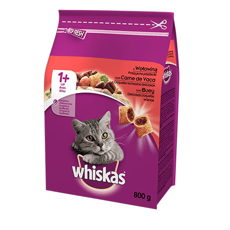 Sucha karma dla kota, Whiskas, Wołowina, 800 g Whiskas