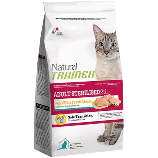 Sucha karma dla kotów sterylizowanych NATURAL TRAINER Adult Sterilised 1+ z drobiem, 1,5 kg. Natural Trainer