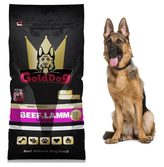 Sucha karma dla owczarka Golddog 15kg jagnięcina na alergię bez drobiu GoldDog