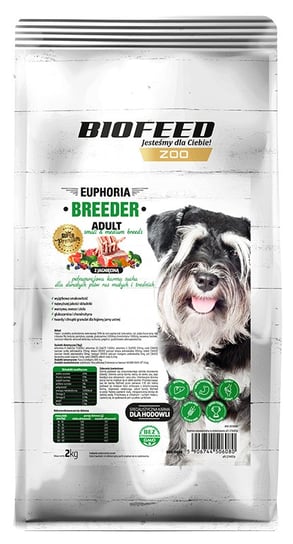SUCHA KARMA DLA PSA BIOFEED EUPHORIA BREEDER ADULT Small & Medium dla dorosłych psów małych i średnich ras z jagnięciną 2kg Biofeed