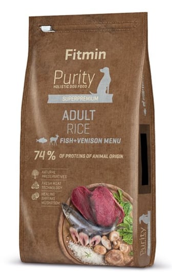 Sucha karma dla psa FITMIN Dog Purity Rice Adult Fish&Venison, 2 kg FITMIN