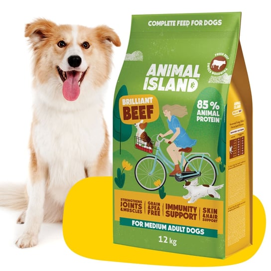 Sucha karma dla Psa wołowina 12 kg Animal Island Inna producent