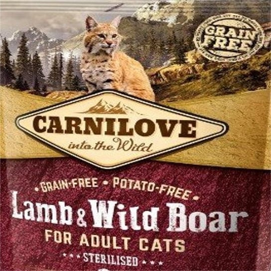 Sucha karma dla sterylizowanego kota CARNILOVE Lamb&Wild, 400 g Carnilove