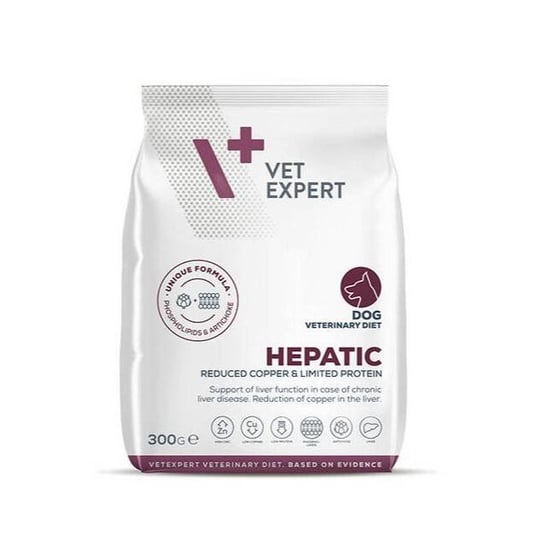 Sucha Karma Weterynaryjna Dla Psa Vet Expert Hepatic Karczoch I Fosfolipidy 300g VETEXPERT